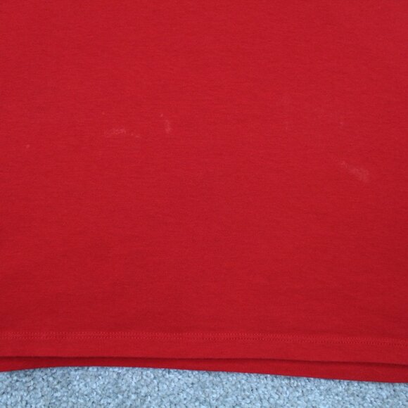 Tommy Hilfiger Shirt Womens 2XL XXL Red Big Logo Cotton/Modal Short Sleeve - Picture 4 of 12
